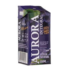 SUCO DE UVA TINTO INTEGRAL TP AURORA 200ML