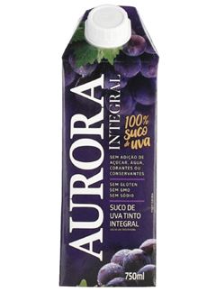 SUCO DE UVA TINTO INTEGRAL TP AURORA 750ML