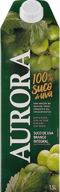 SUCO DE UVA BRANCO INTEGRAL TP AURORA 1,5L