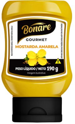 MOSTARDA BONARE GOURMET TOP DOWN AMARELA 190G