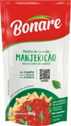 MOLHO DE TOMATE BONARE SACHE MANJERICAO 300G