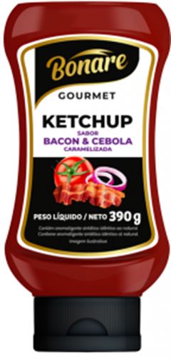 KETCHUP BONARE GOURMET TOP DOWN BACON E CEBOLA CARAMELIZADA 390G