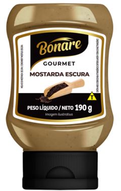 MOSTARDA BONARE GOURMET TOP DOWN ESCURA 190G