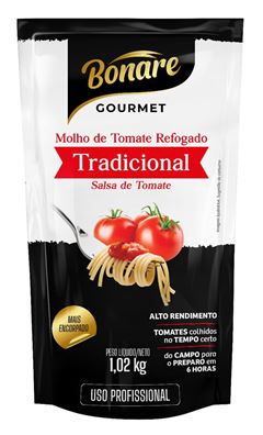 MOLHO DE TOMATE BONARE GOURMET SACHE TRADICIONAL 1,02KG