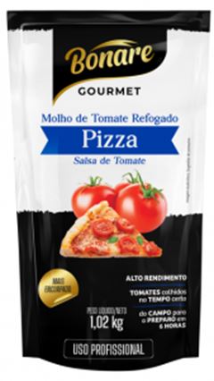 MOLHO DE TOMATE BONARE GOURMET SACHE PIZZA 1,02KG