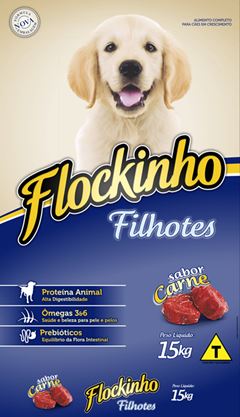 RACAO FLOKINHO FILHOTE CARNE 15KG