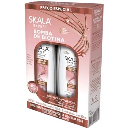 KIT SHAMPOO E CONDICIONADOR BOMBA DE BIOTINA SKALA Veneto Distribuidora kit-shampoo-e-condicionador-bomba-de-biotina-skala-veneto-distribuidora