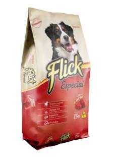 RACAO FLICK ESPECIAL ADULTO CARNE 15KG