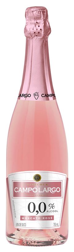 ESPUMANTE ROSE 0 ALCOOL CAMPO LARGO 750ML