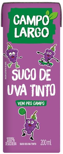SUCO DE UVA CAMPO LARGO 200ML