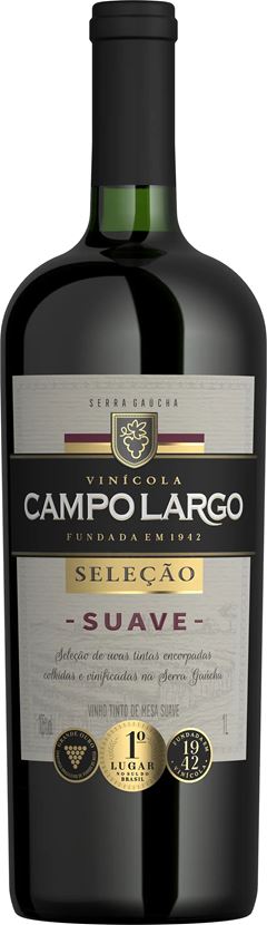 VINHO SELECAO TINTO SUAVE CAMPO LARGO 1L