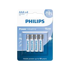 PILHA ALCALINA AAA 1.5V PHILIPS COM 4 UNIDADES