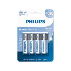 PILHA ALCALINA AA 1.5V PHILIPS COM 4 UNIDADES