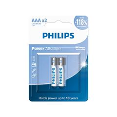 PILHA ALCALINA AAA 1.5V PHILIPS COM 2 UNIDADES
