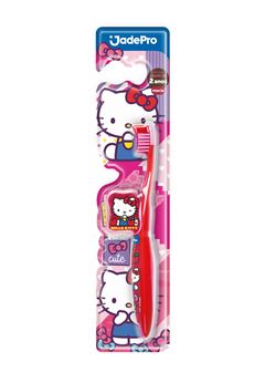 ESCOVA DENTAL JADEPRO HELLO KITTY MACIA COM PROTETOR DE CERDAS