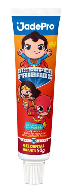 GEL DENTAL JADEPRO SUPERFRIENDS BUBBLE GUM 50G