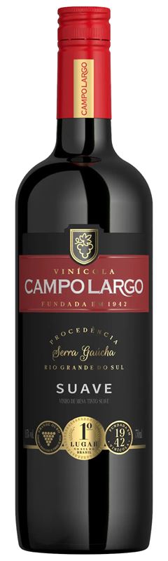VINHO TINTO SUAVE CAMPO LARGO 750ML